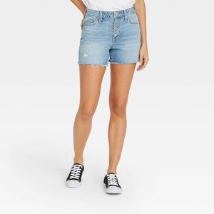 High waisted jean shorts
